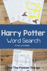 Harry Potter Word Search with Free Printable #homeschool #printable #kidsactvity