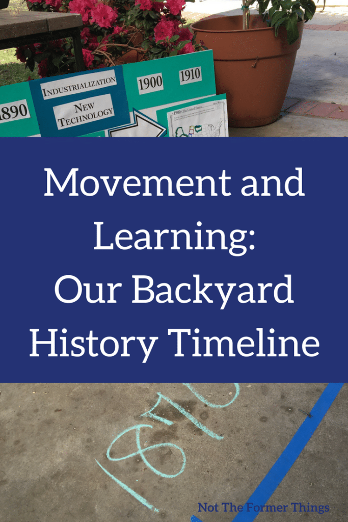 Movement and Learning: Our Backyard History Timeline #handsonlearning #kidsactivities #homeschoolhistory