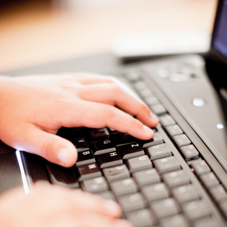 Typesy In Your Homeschool child at laptop
